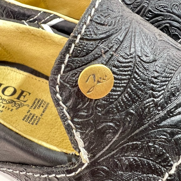 JOE EXCLUSIVE SHOES womens slip-on flats embossed casual shoe size 10 black NWOB - Picture 10 of 11